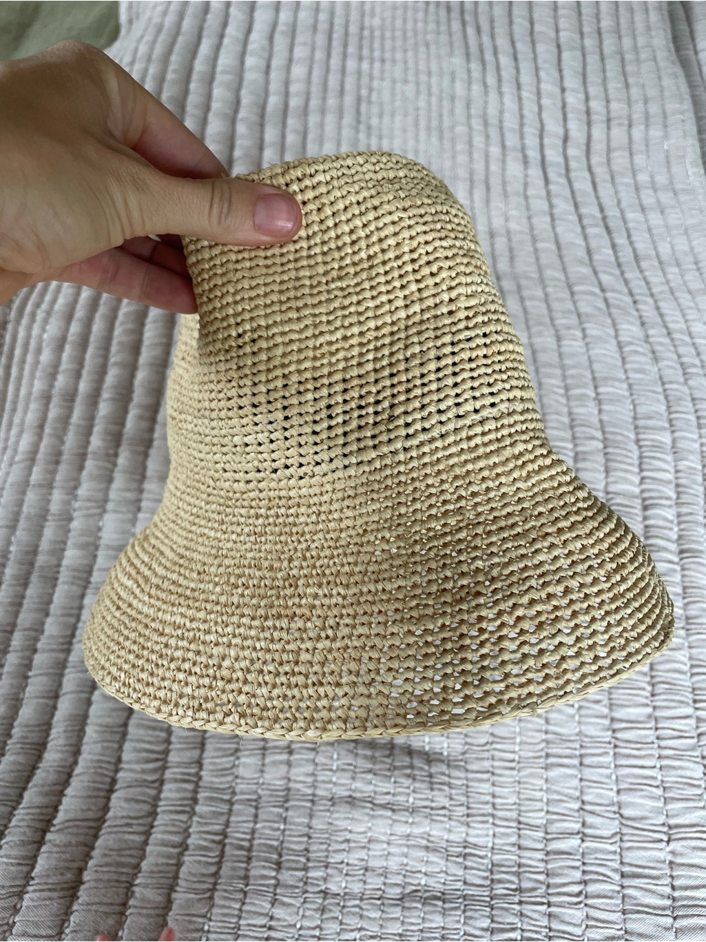 Janessa Leone Raffia (Straw) Crochet Bucket Hat - Toddler Size — image 3 of 3